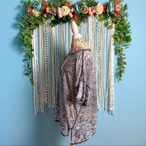 Free People We The Free Jordan Tee Gray Medium - Picture 3 of 6